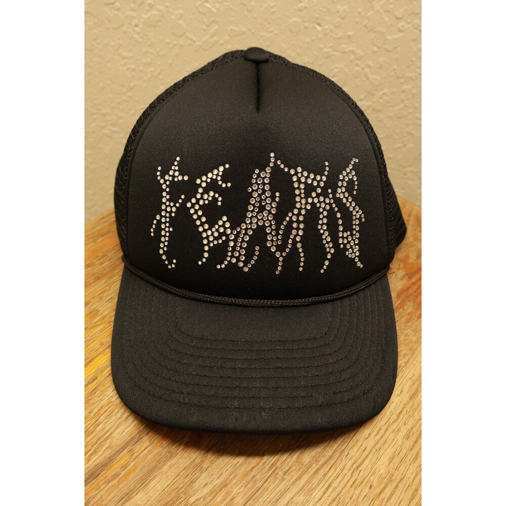 Personal Fears Trucker Hat Snapback Studded Gems Cap Mesh Back Adjustable Punk
